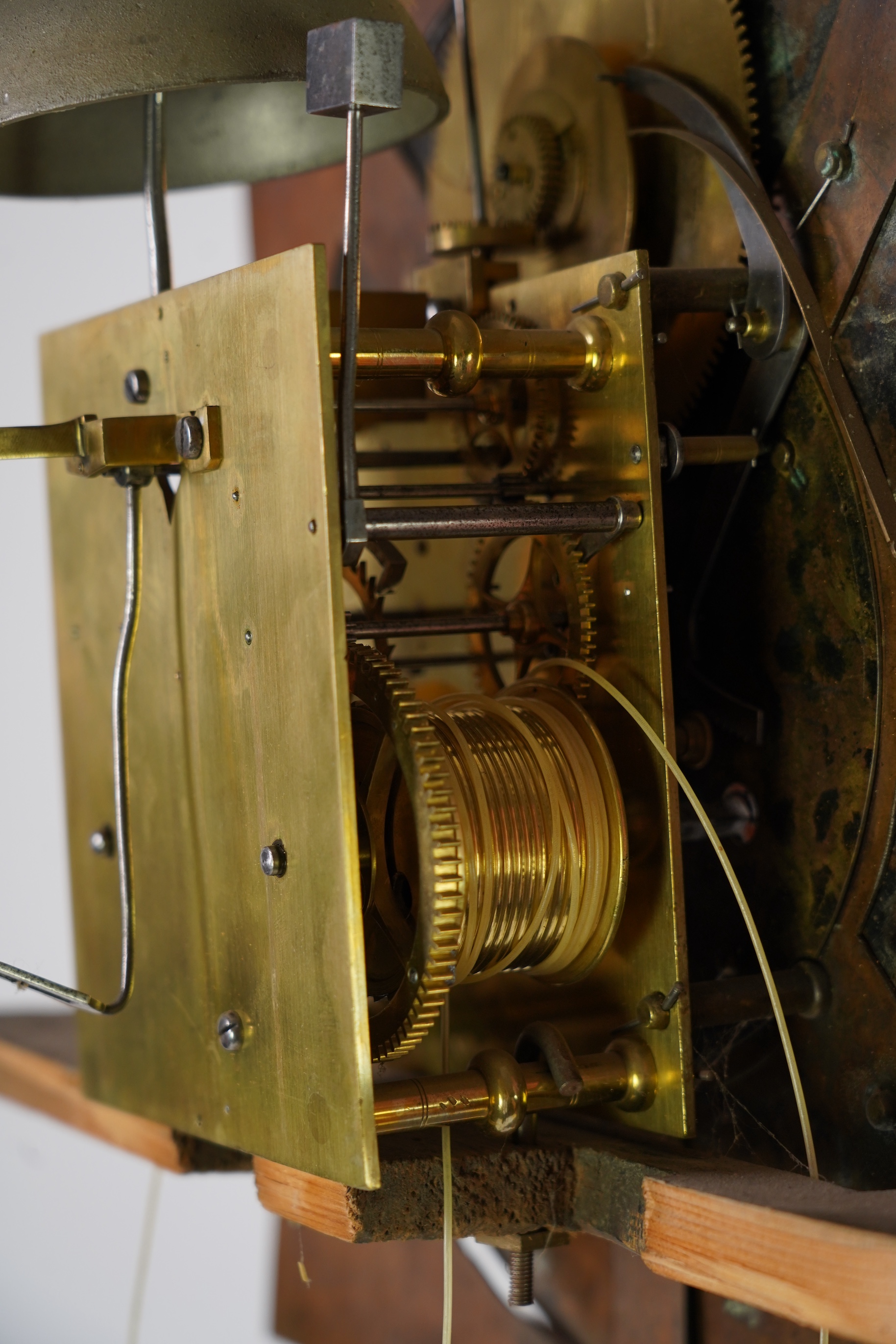 A mid 18th century mahogany eight day longcase clock, the inner chapter ring signed D. Seddon, Frodsham, for Daniel Seddon